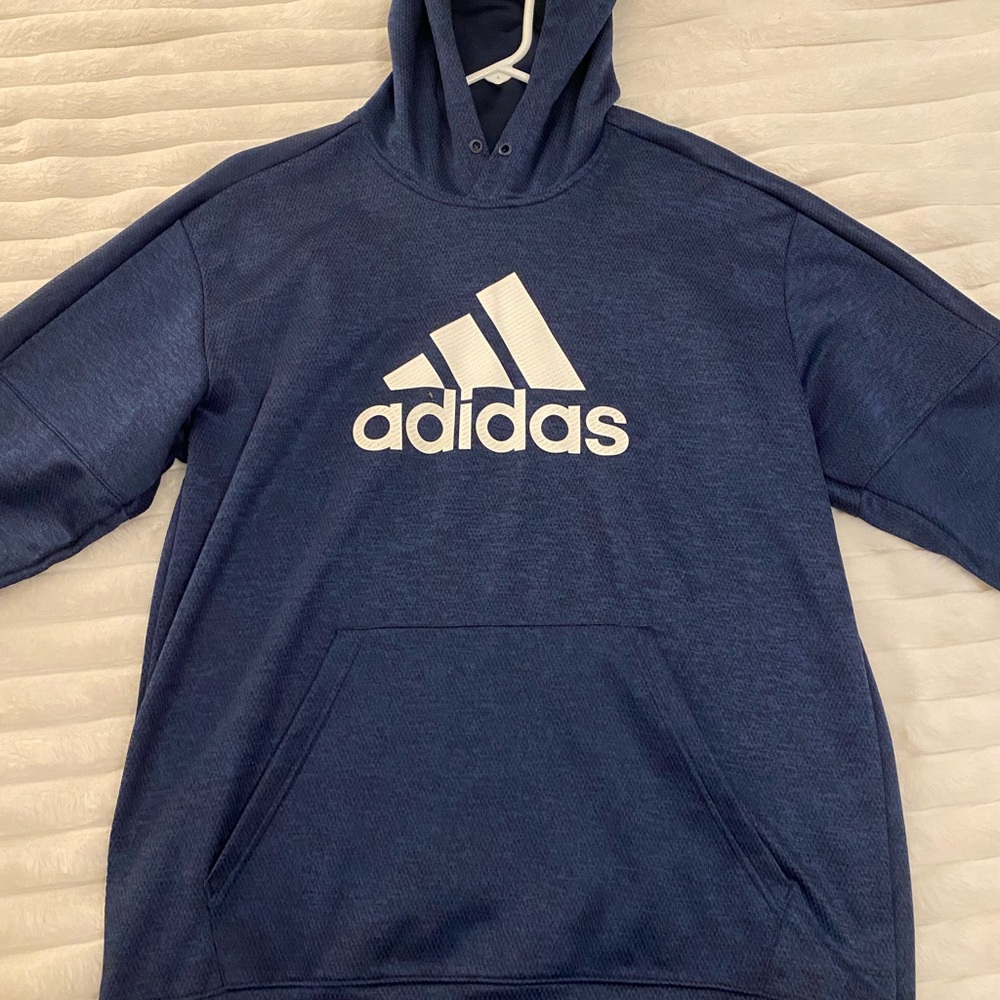Adidas Men's Blue Hoodie Sweater - Picture 1 of 1